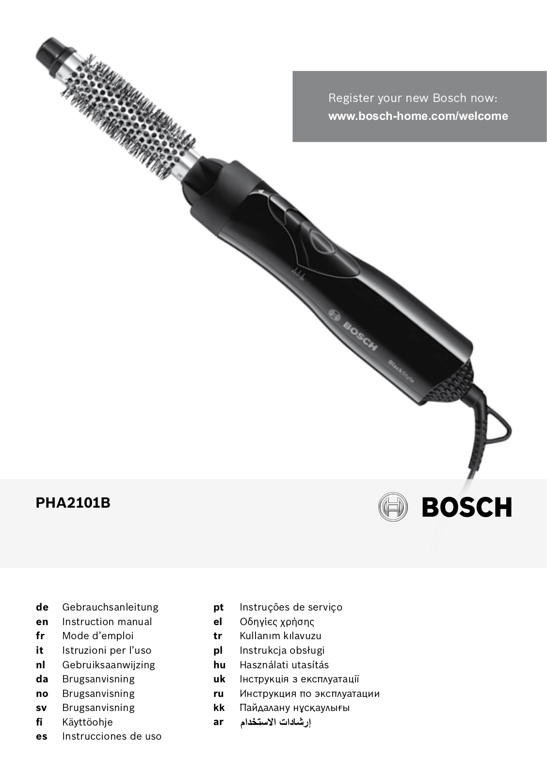 Bosch PHA2101B User Manual