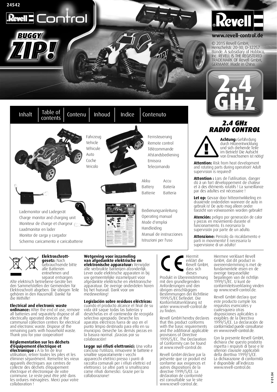 Revell RC Buggy Zip operation manual