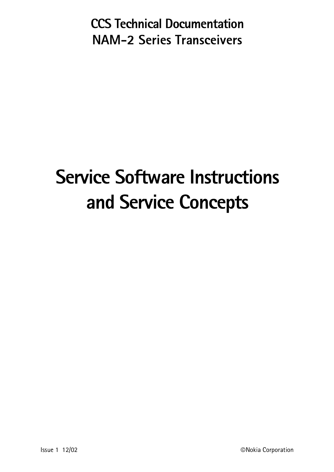 Nokia 2100 Service Manual 7 nam2 servsw