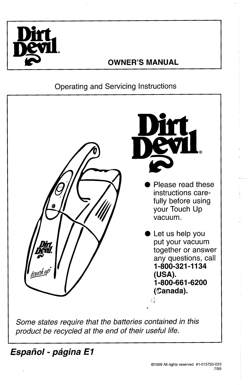 Dirtdevil M0815 User Manual - ManualMachine.com