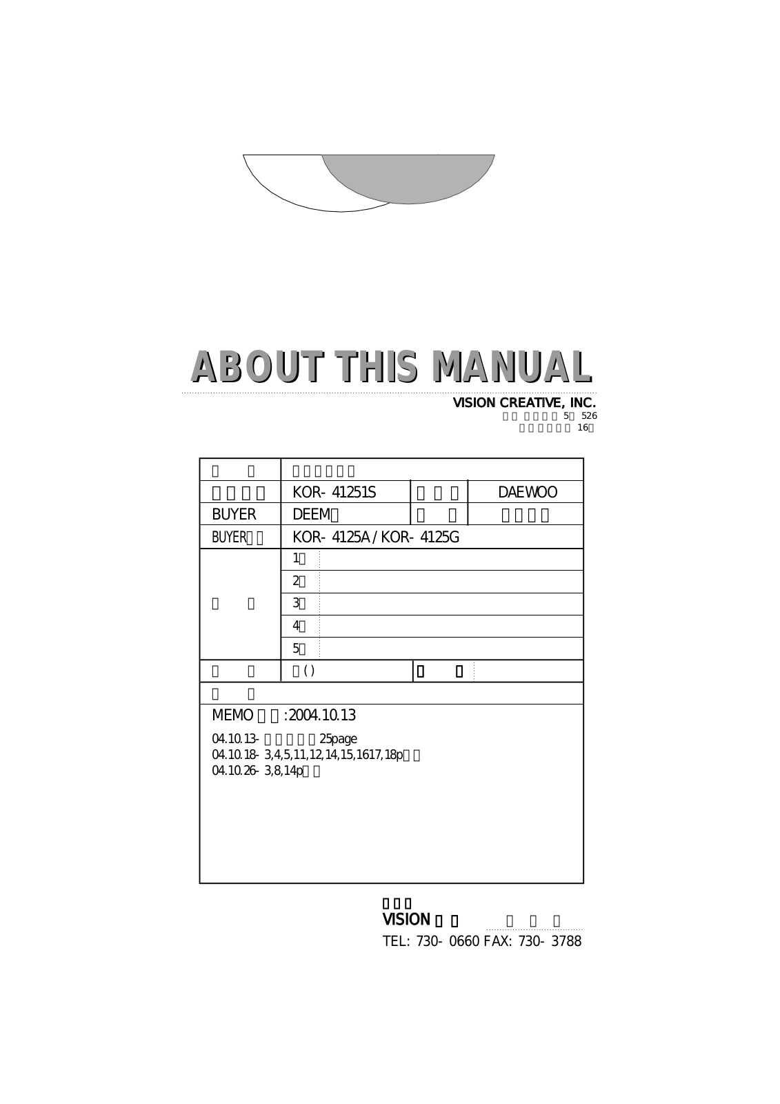 Daewoo KOR-4125 G User Manual