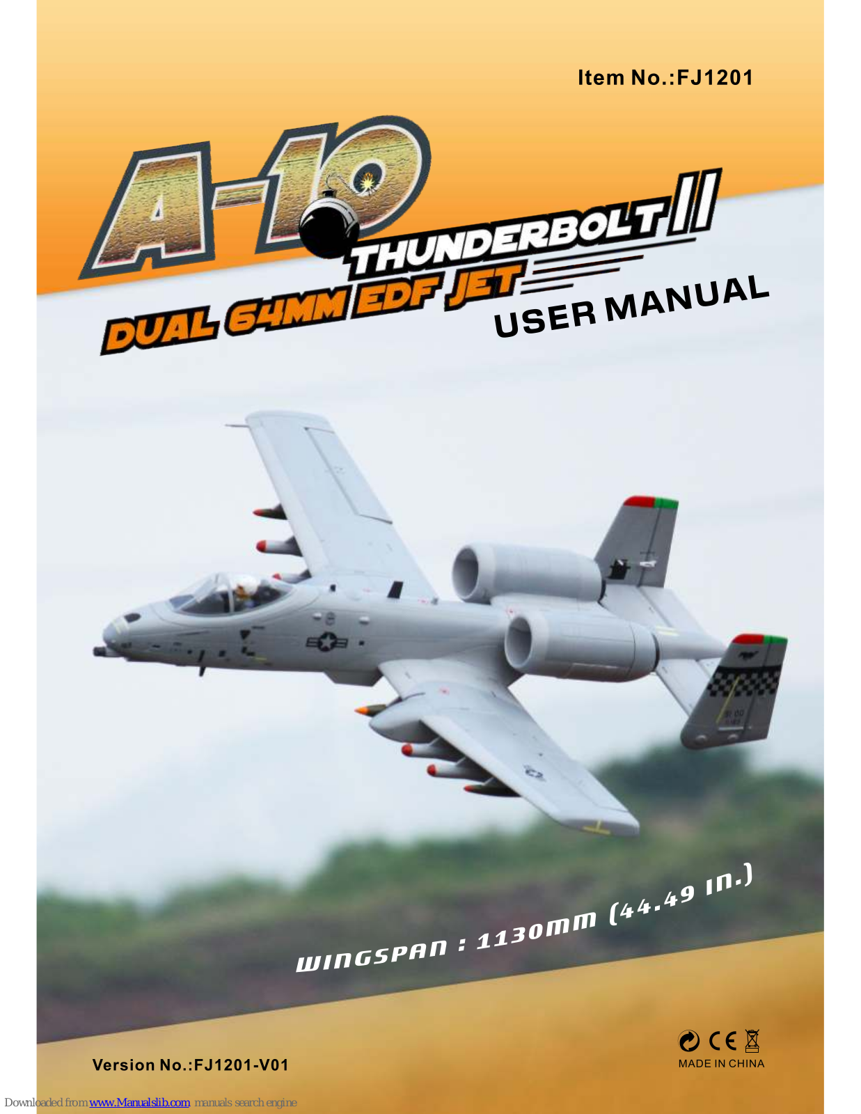 Freewing A-10 Thunderbolt II User Manual