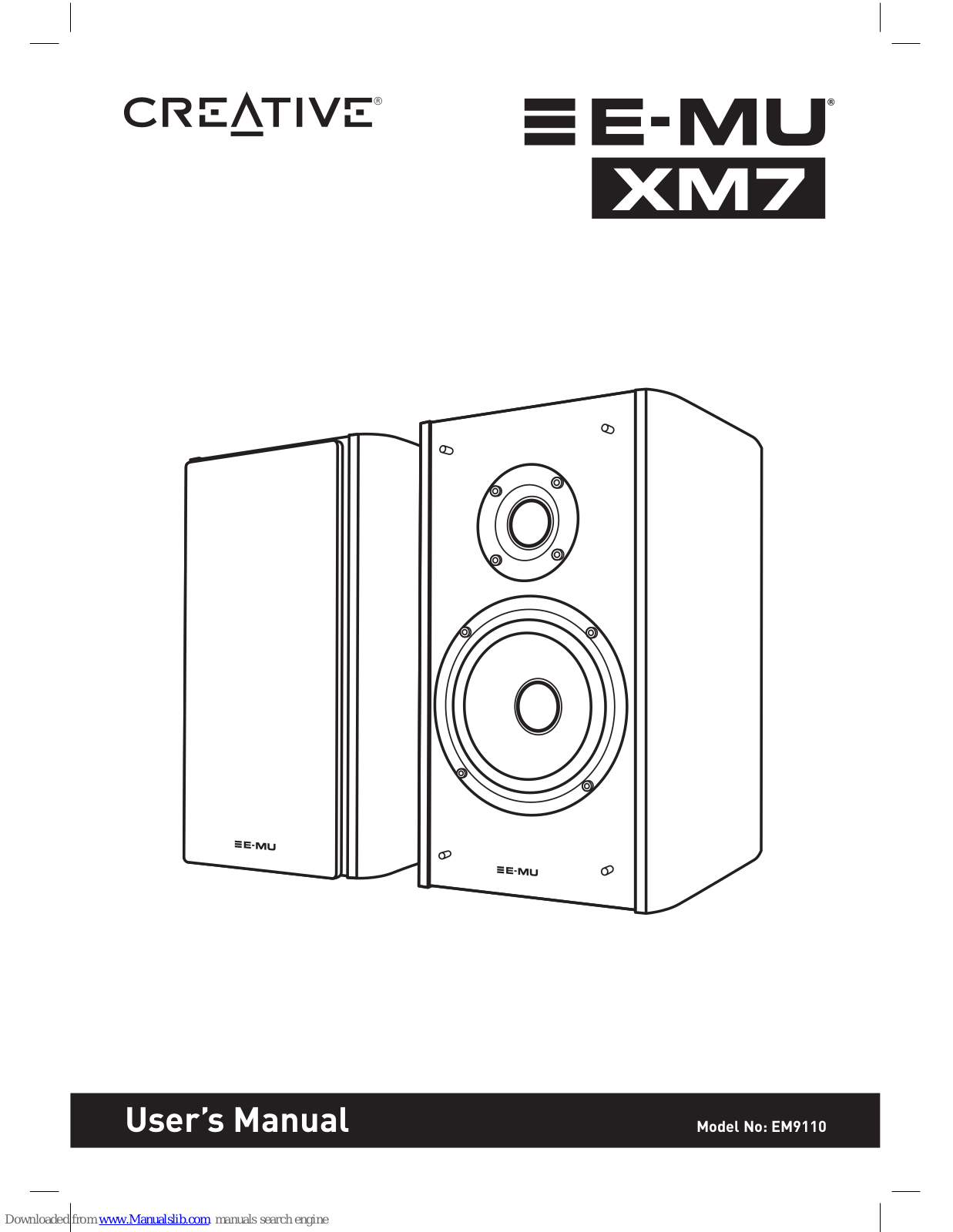 Creative E-MU XM7 User Manual