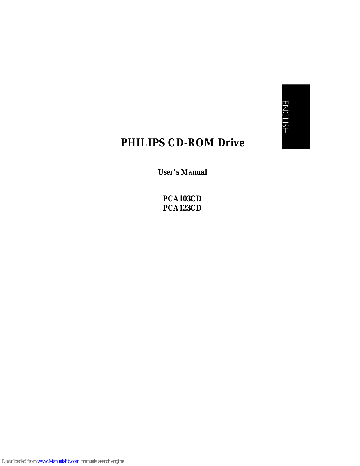 Philips PCA103CD, PCA123CD User Manual - ManualMachine.com