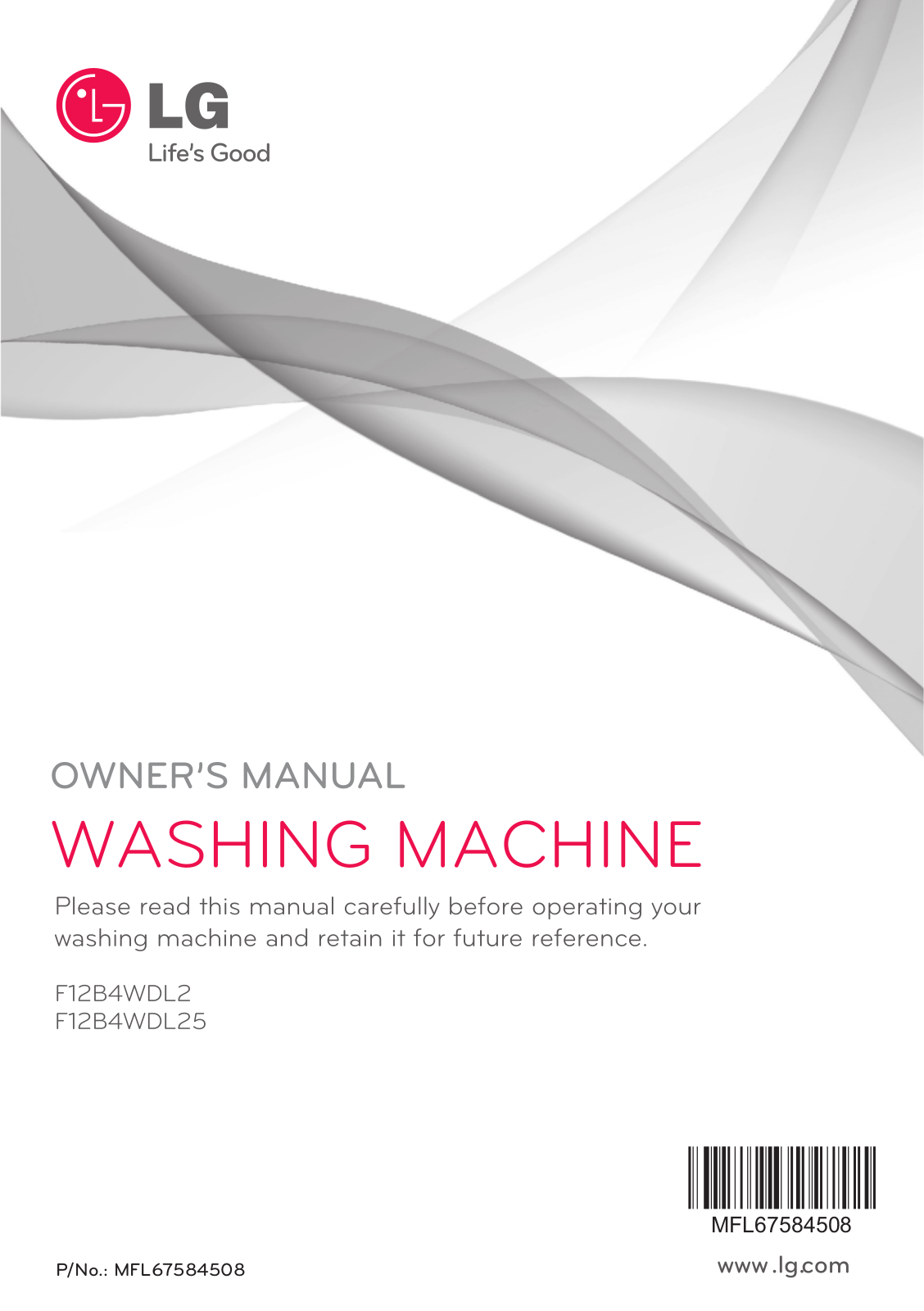 LG F12B4WDL2 Owner’s Manual