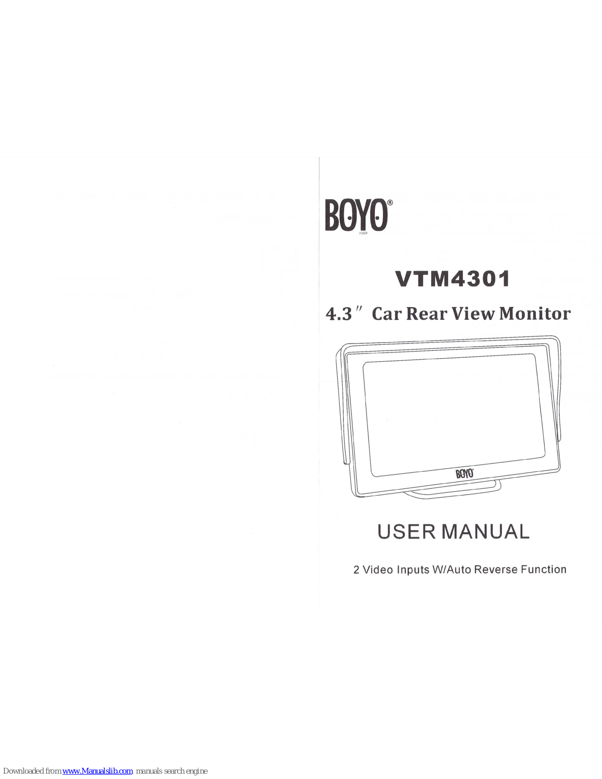 Boyo VTM4301 User Manual - ManualMachine.com