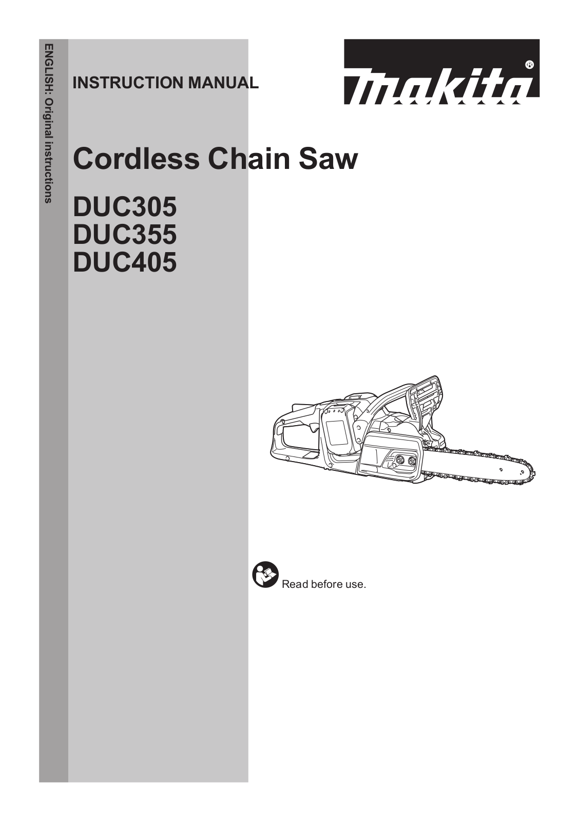 Makita DUC305, DUC405, DUC355 Instruction Manual