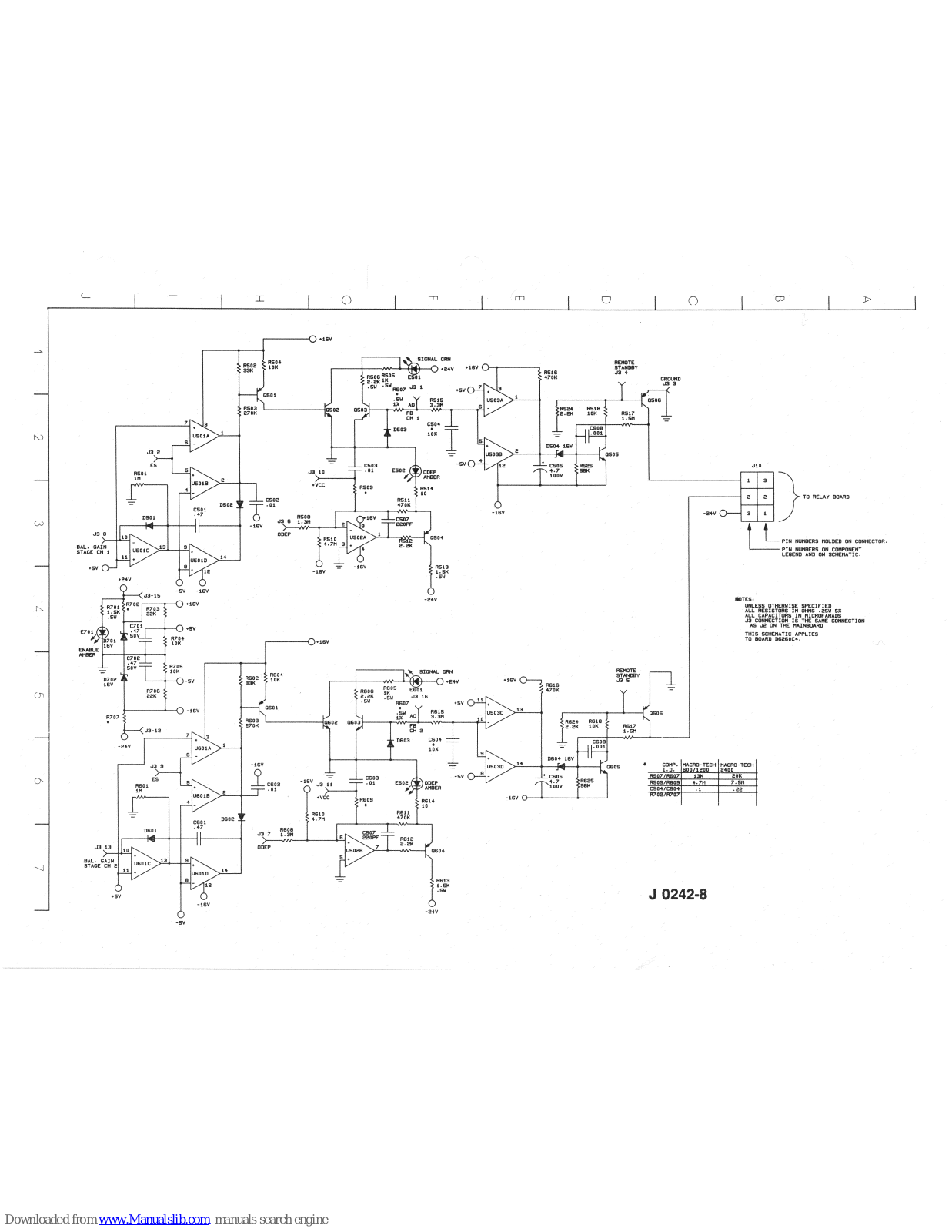 Crown Macro-Tech MA-600, Macro-Tech 600, Macro-Tech 1200, Macro-Tech 2400 Schematic Diagram