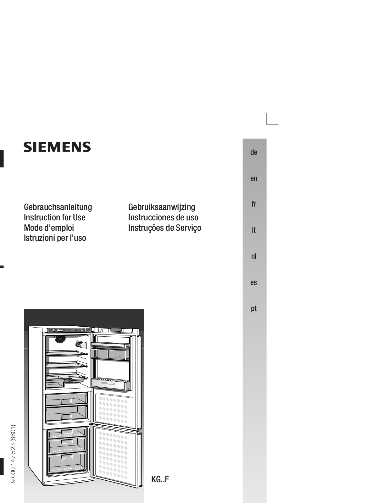 SIEMENS KG29FA45 User Manual