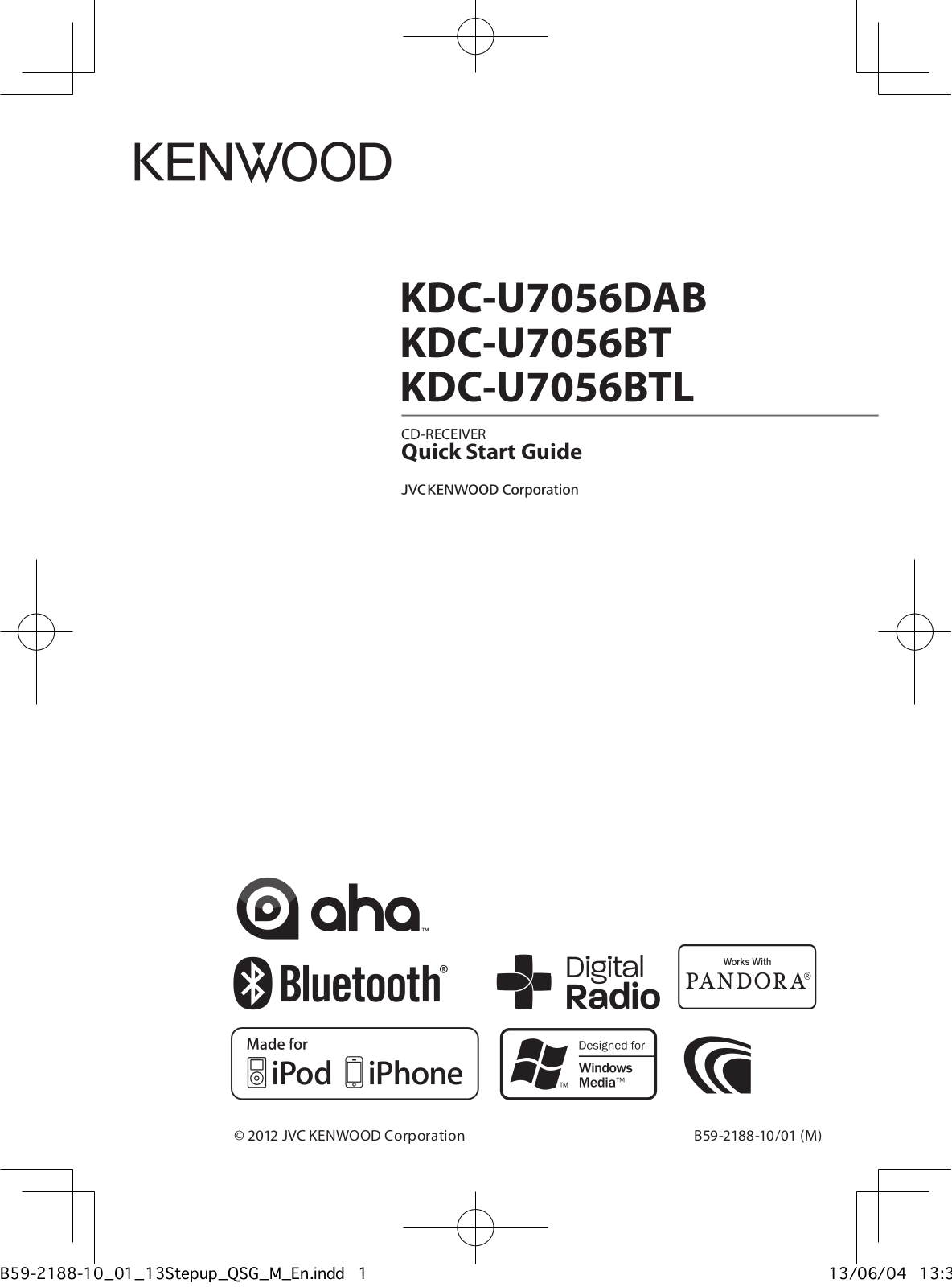 Kenwood KDC-U7056BT, KDC-U7056BTL User Manual