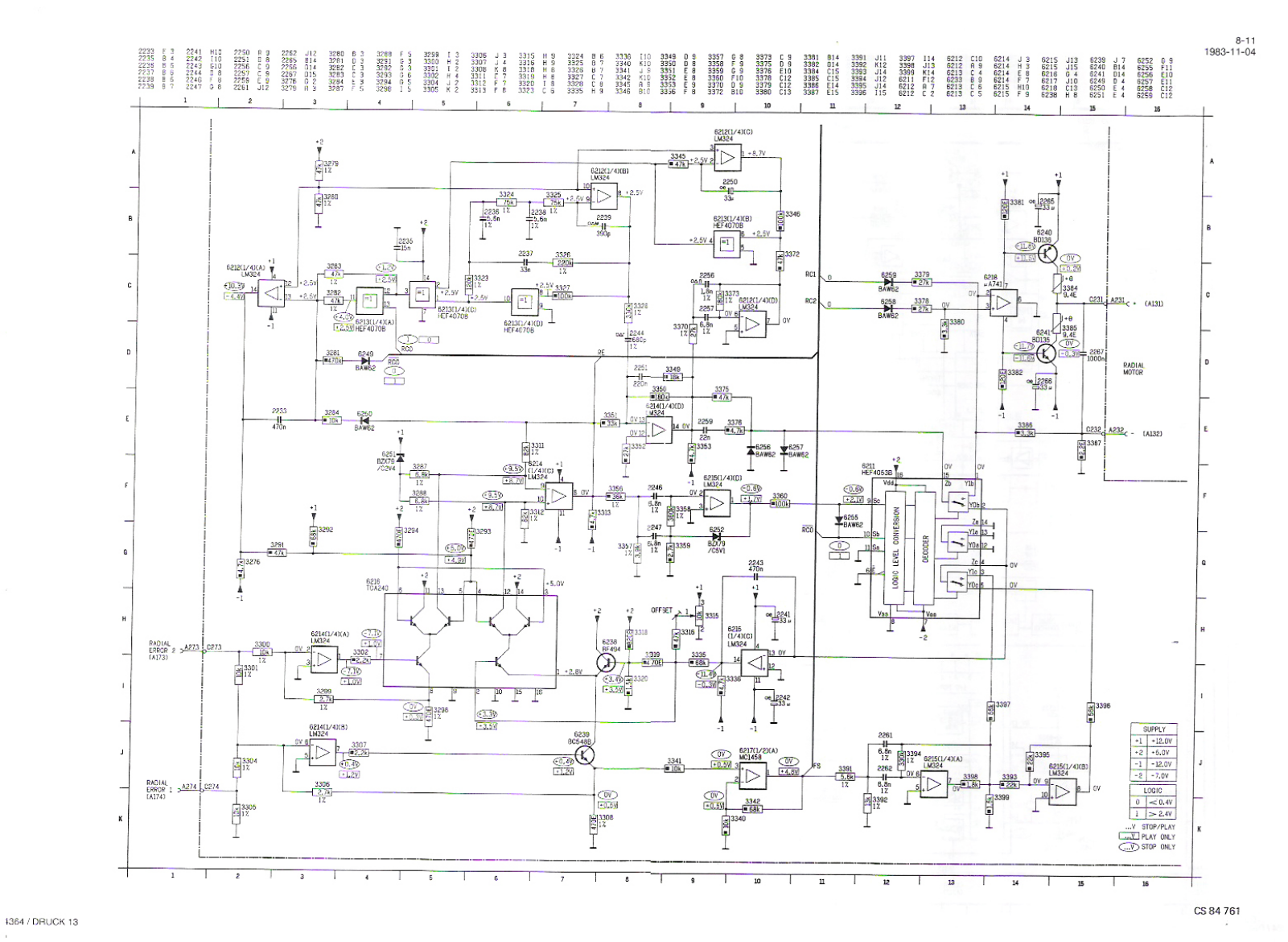 Philips CD-100 Schematic