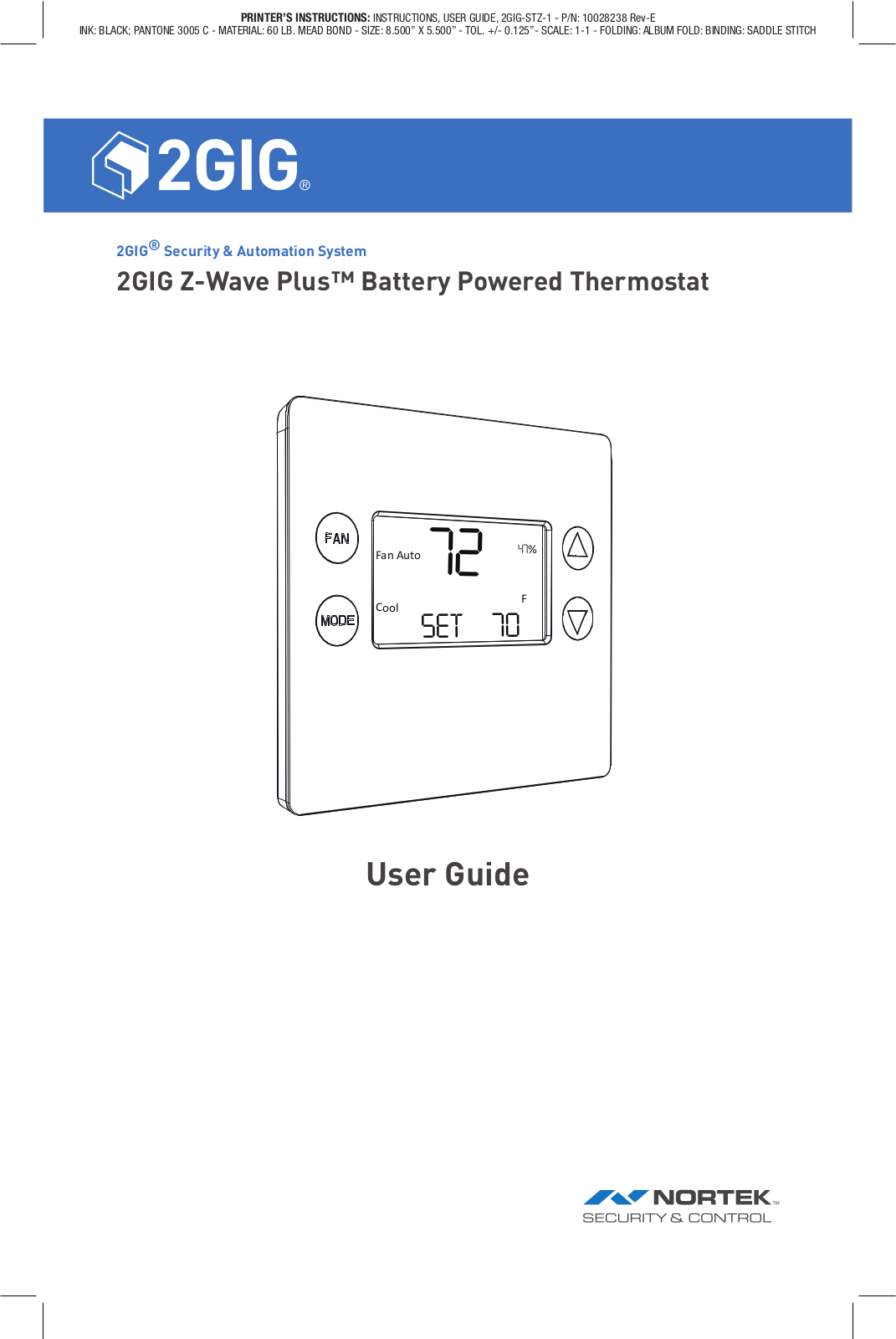 Nortek 2GIG User Manual