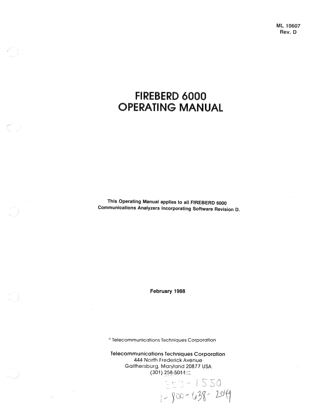JDSU Fireberd 6000 Operating Manual - ManualMachine.com