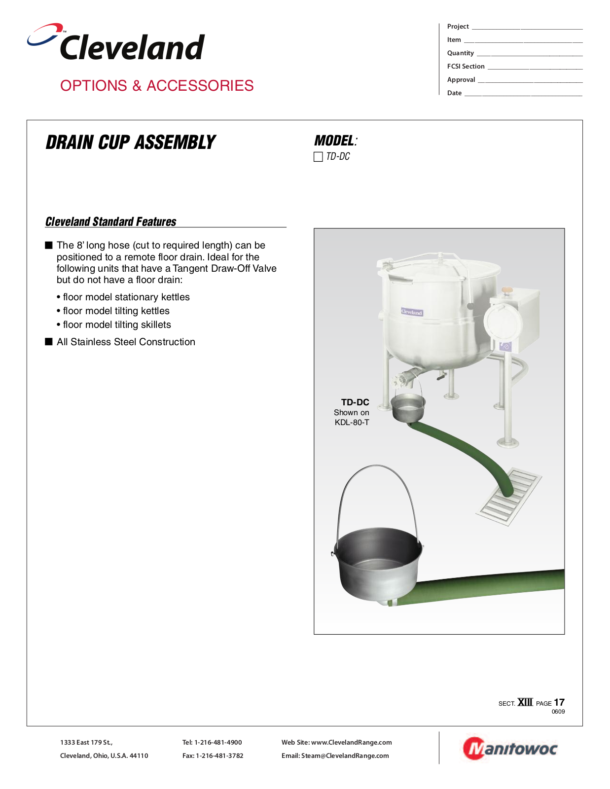 Cleveland TD-DC User Manual