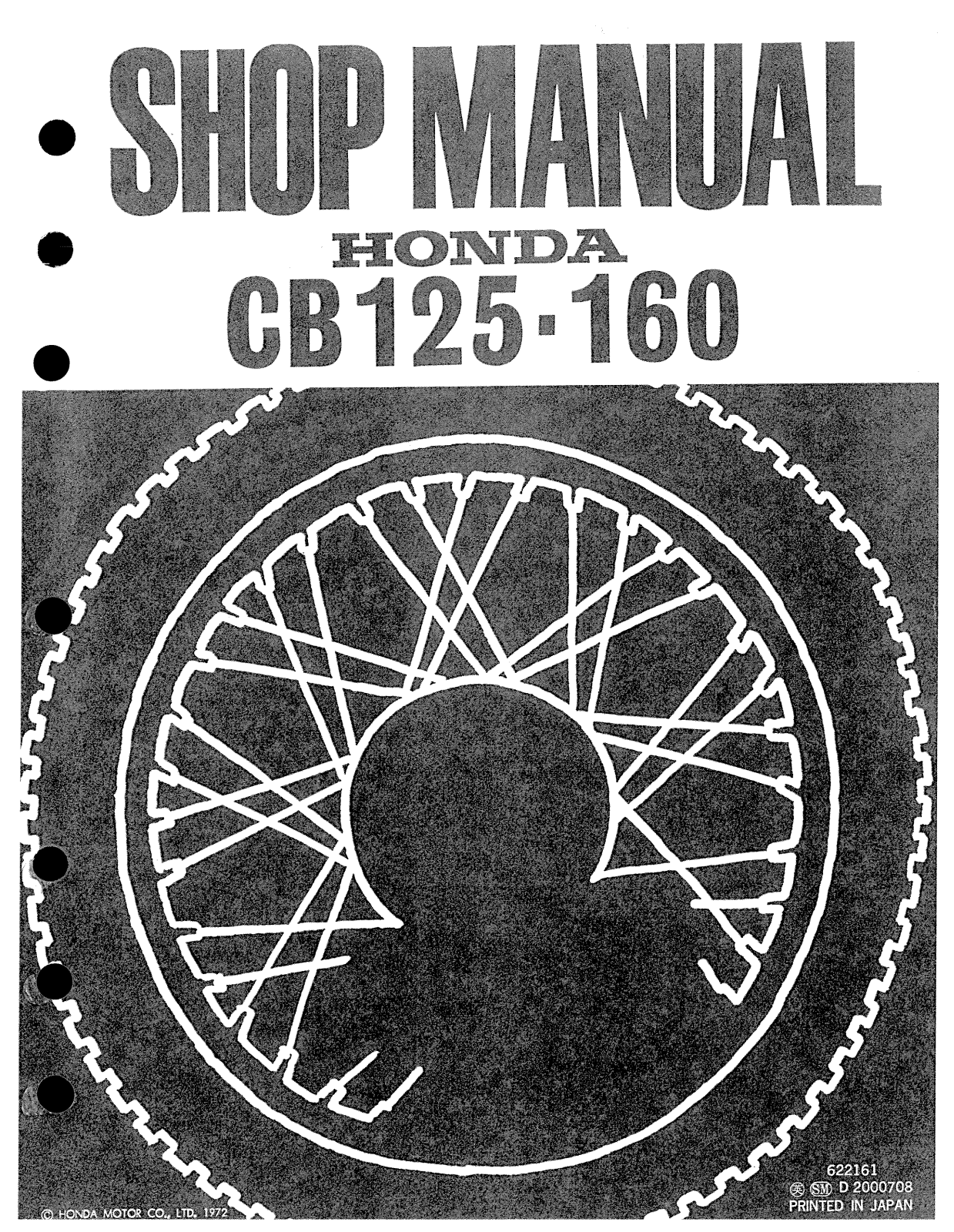 Honda CB125 (1972), CB160 (1972) User Manual