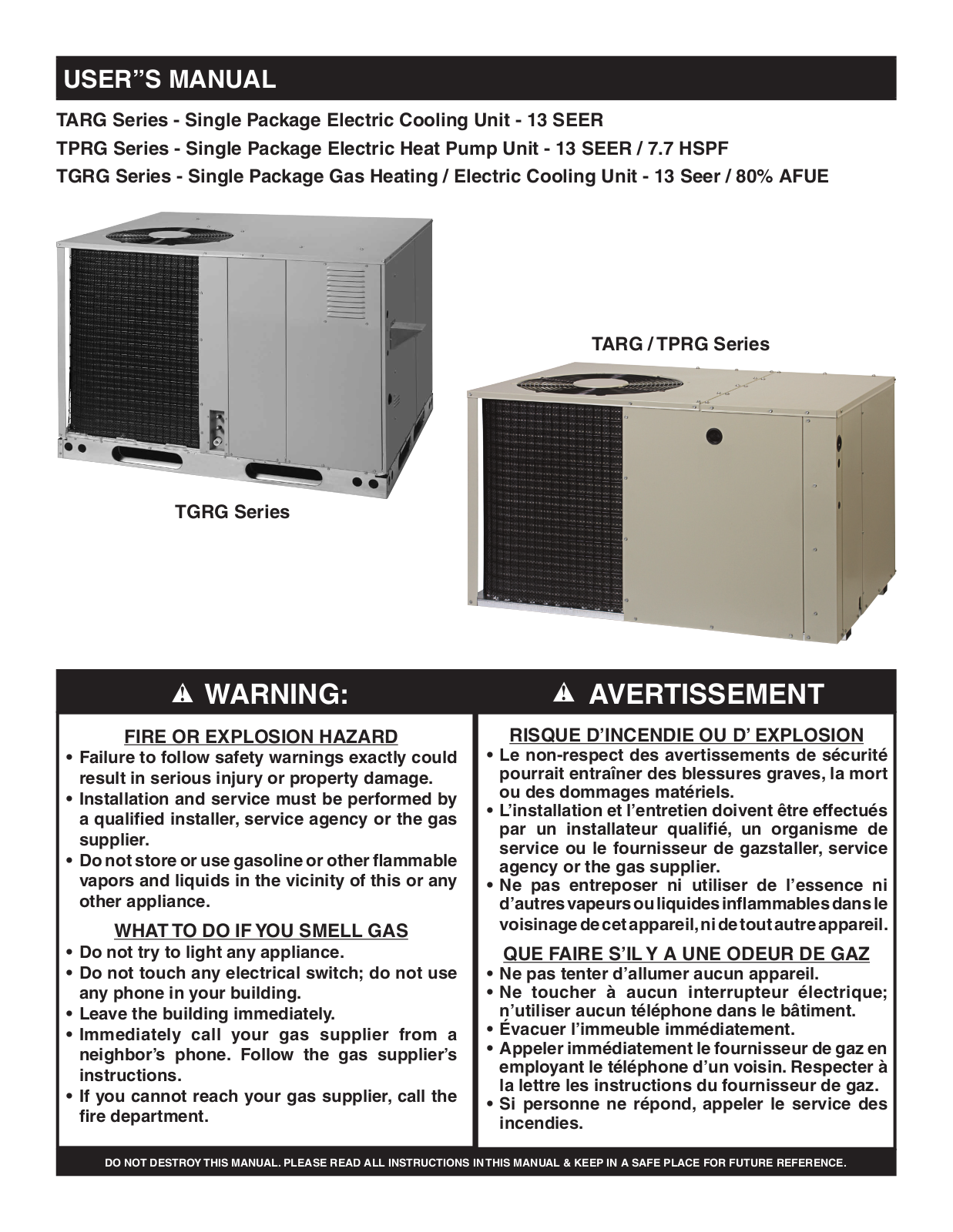 Heatcontroller TPRG User Manual