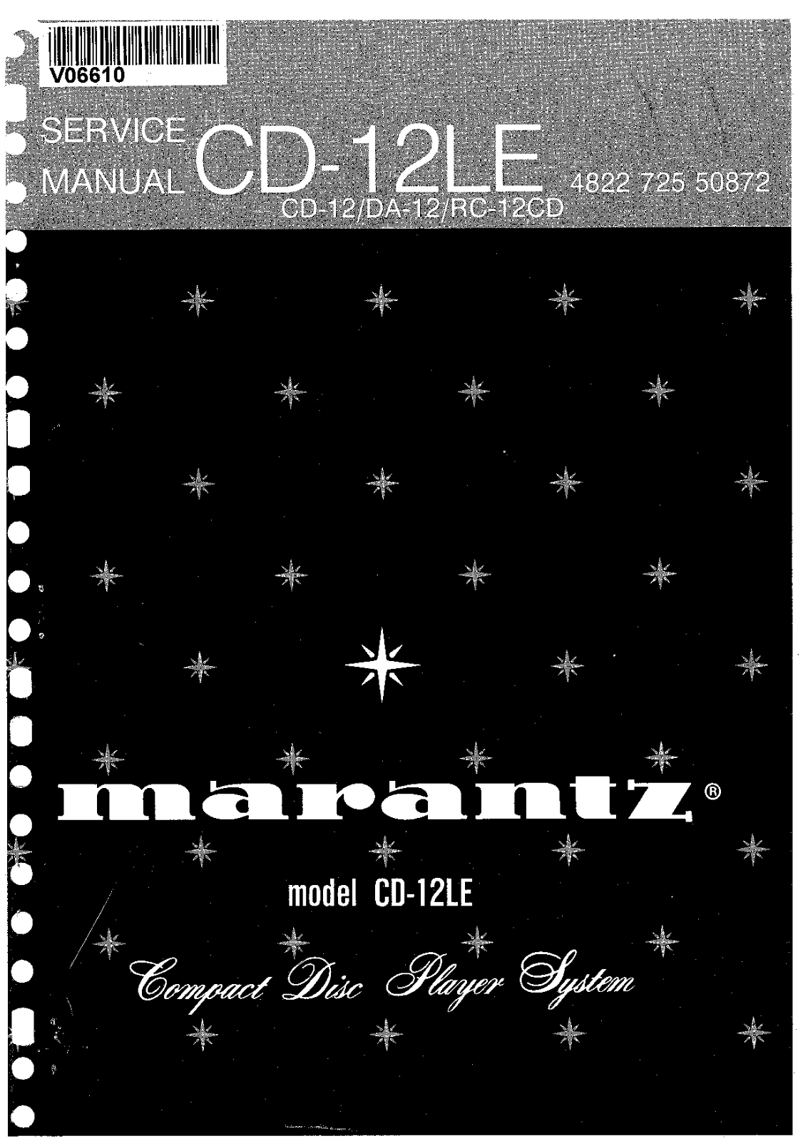 Marantz CD-12-LE Service Manual