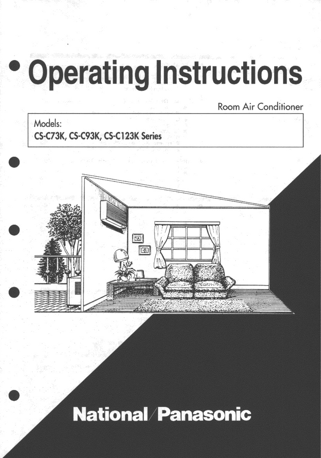 Panasonic CU-S9NKU-1, CS-S12NKUW-1, CU-S12NKU-1, CS-S18NKU-1 Operation Manual