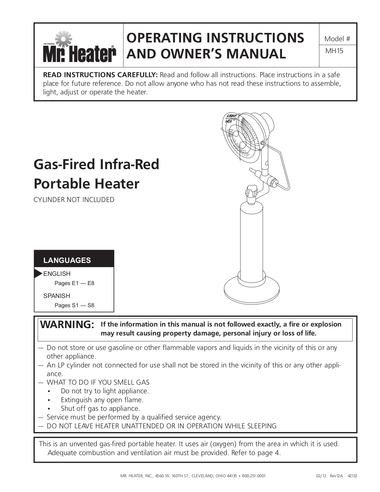Mr. Heater MH15 User Manual