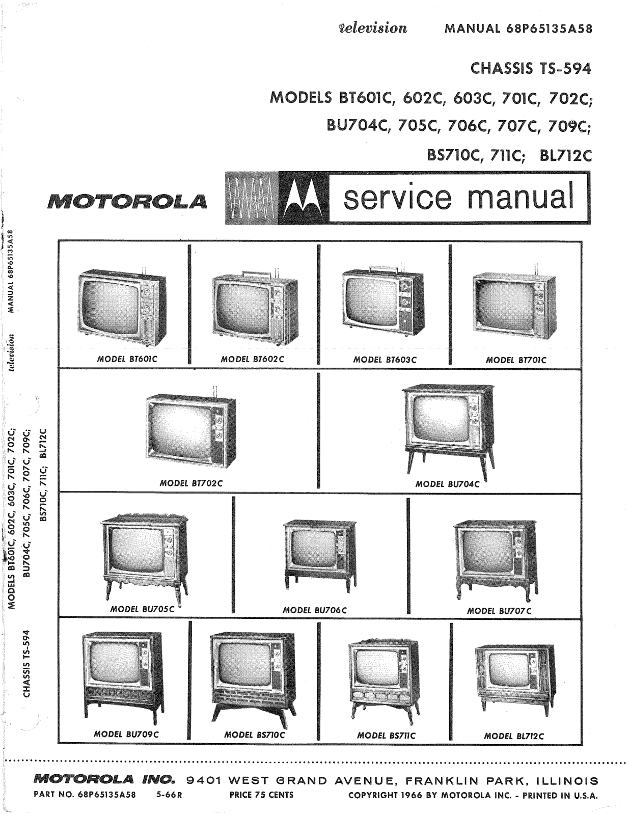 Moth Audio BS-710-C, BS-711-C, BT-601-C, BT-602-C, BT-603-C Service manual