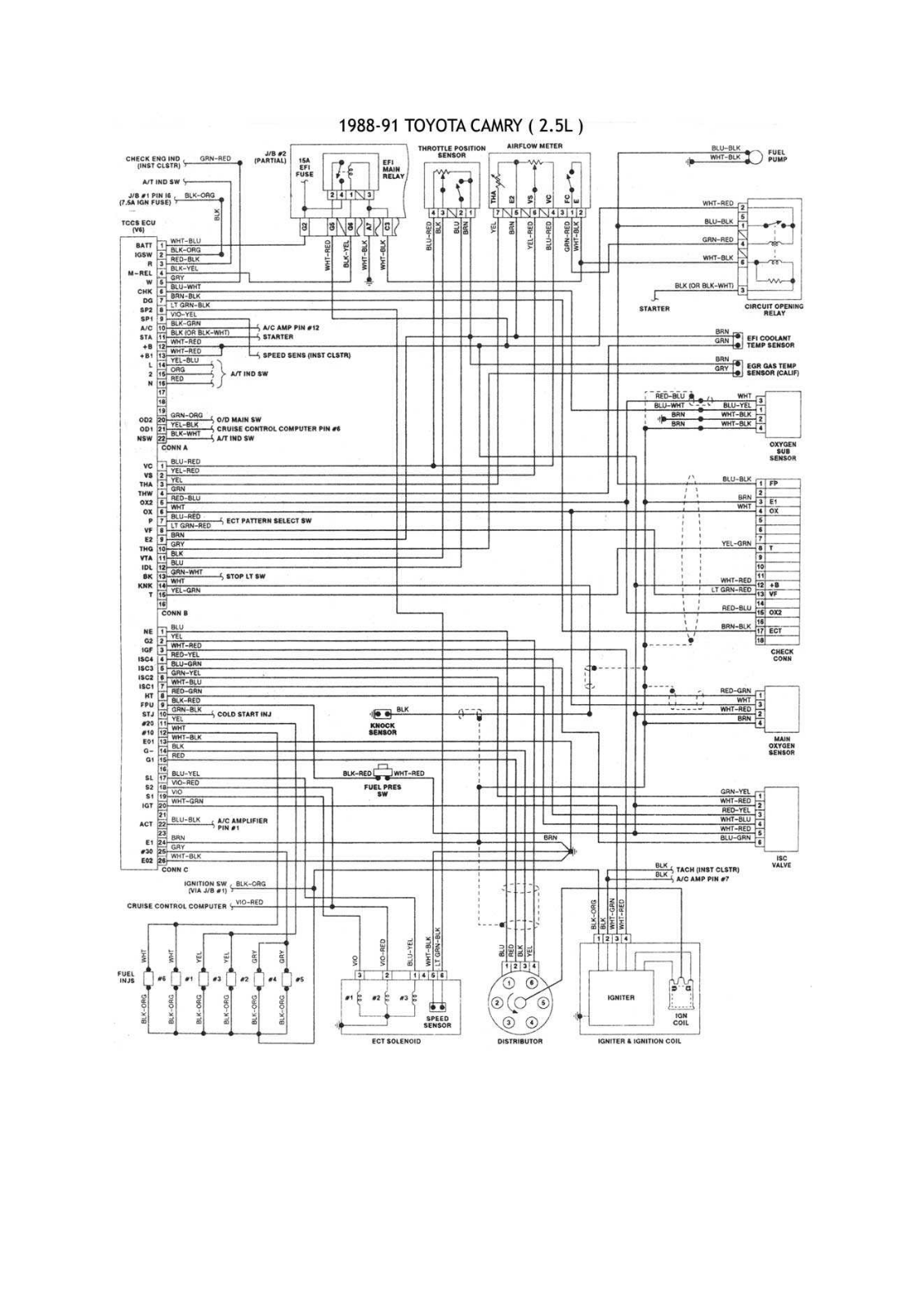 Toyota Camry 9-11 esqtoy009 Diagram