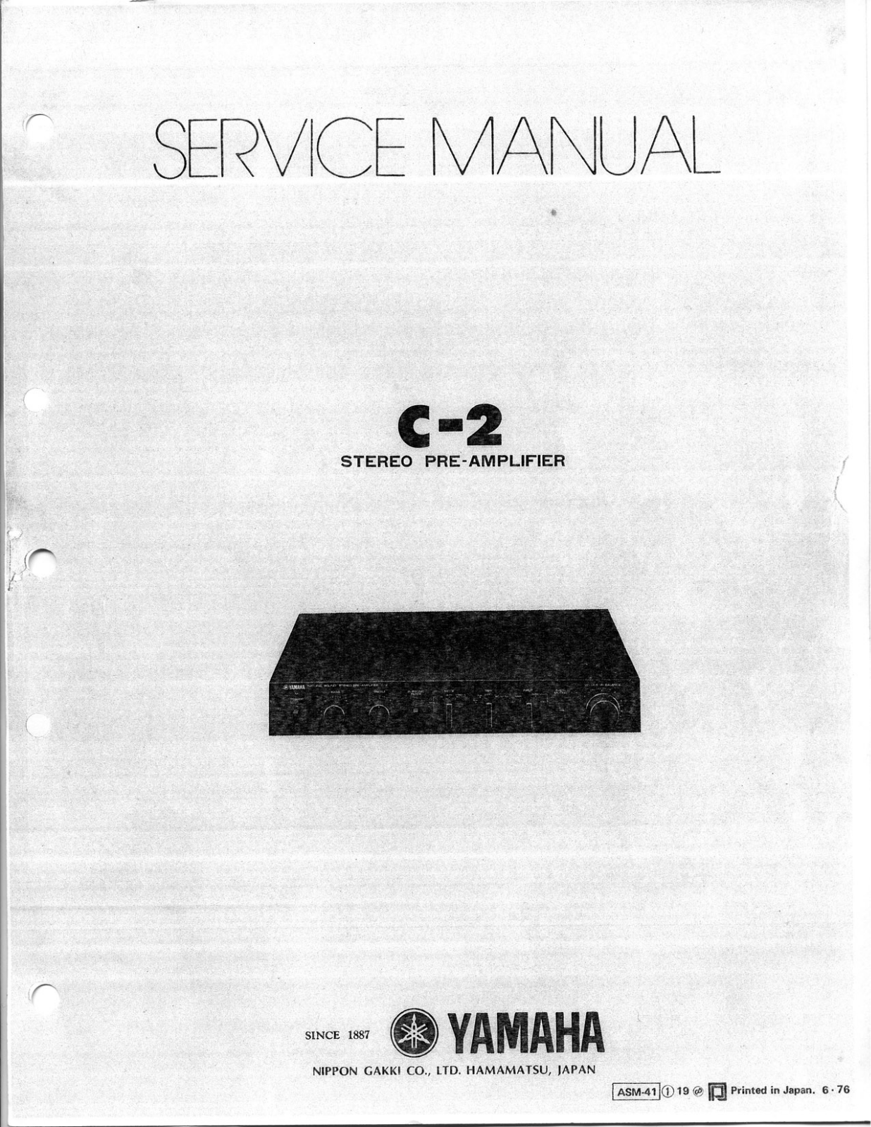 Yamaha C-2 Service manual