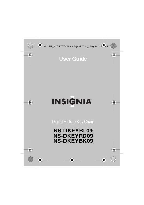 Insignia NSDKEYBY09, NSDKEYBL09, NSDKEYRD09, NSDKEYBK09 User Manual