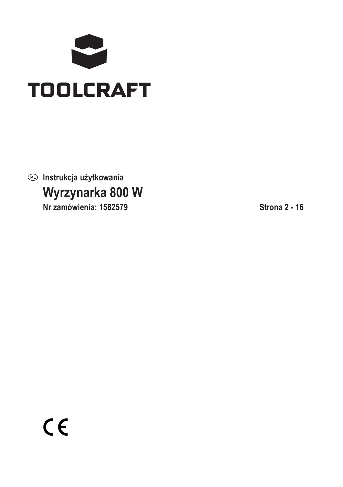 TOOLCRAFT 1582579 Instructions