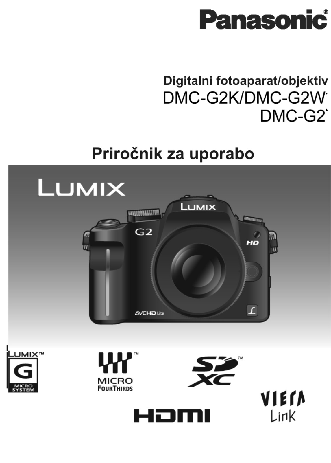 PANASONIC DMCG2KEG, DMCG2W User Manual