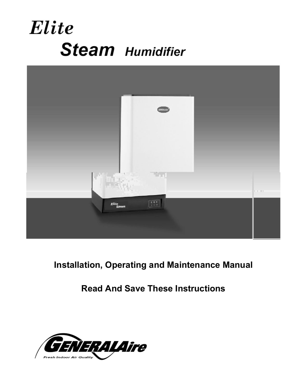 Elite Steam humidifier User Manual