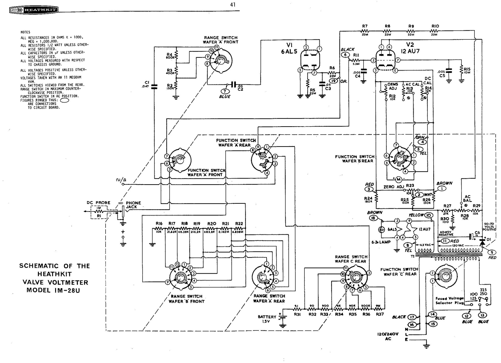 Heathkit IM-28U Schematic