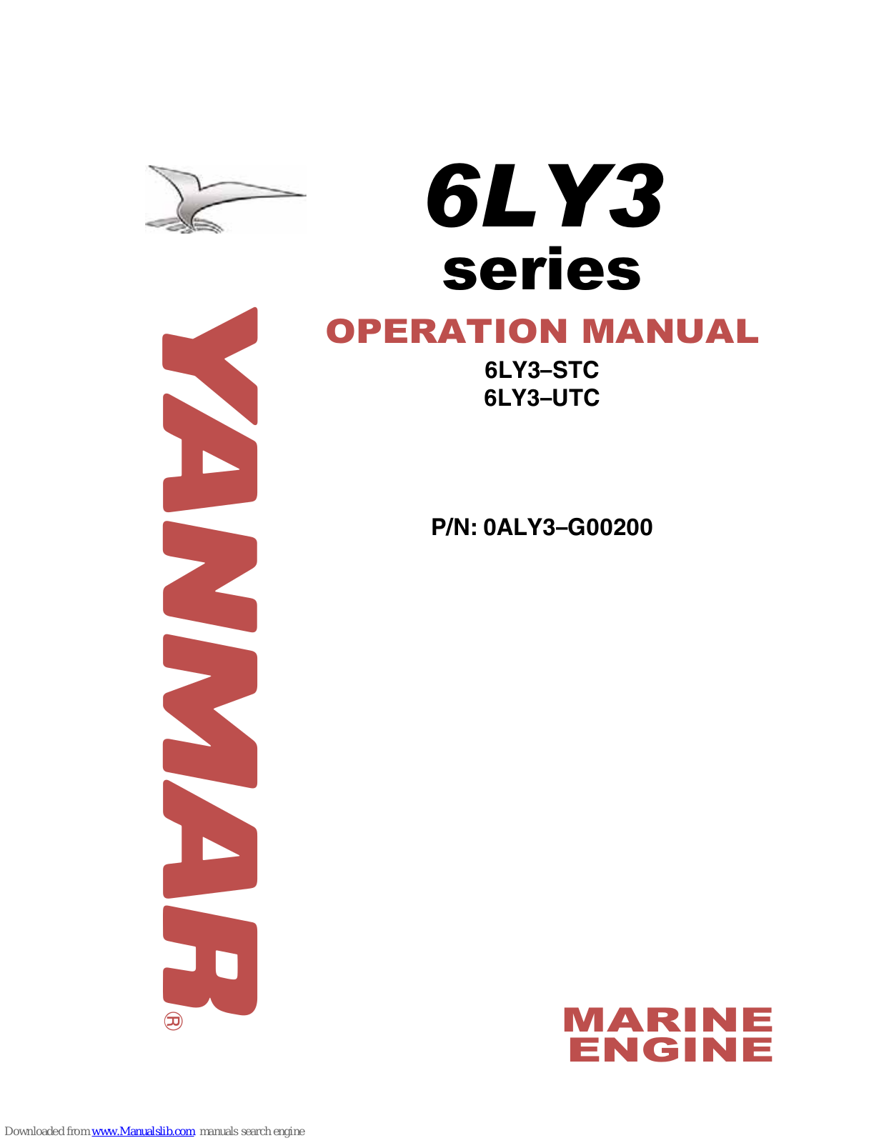 Yanmar 6LY3-STC, 6LY3-UTC Operation Manual