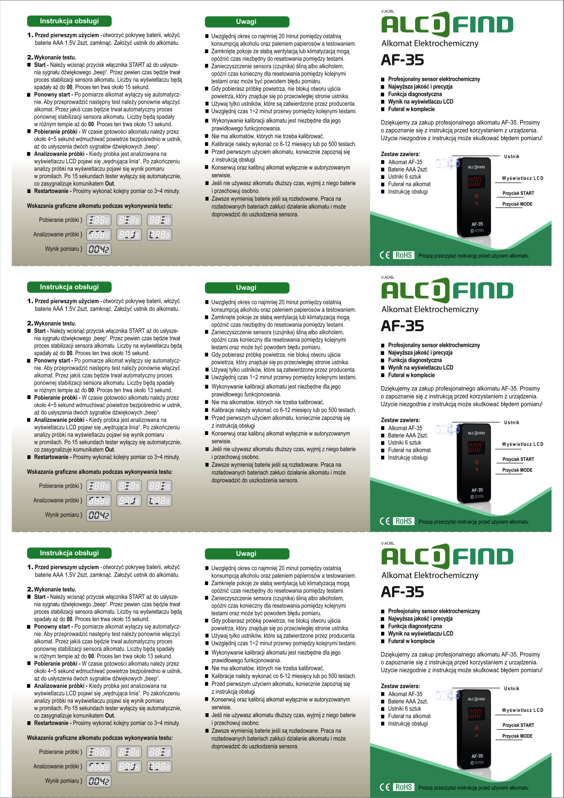ALCOFIND AF-35 User guide - ManualMachine.com