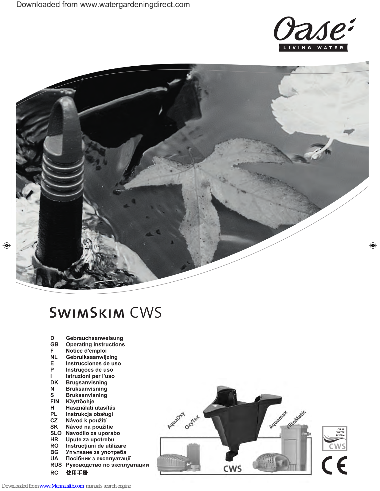 Oase SwimSkim CWS Operating Instructions Manual