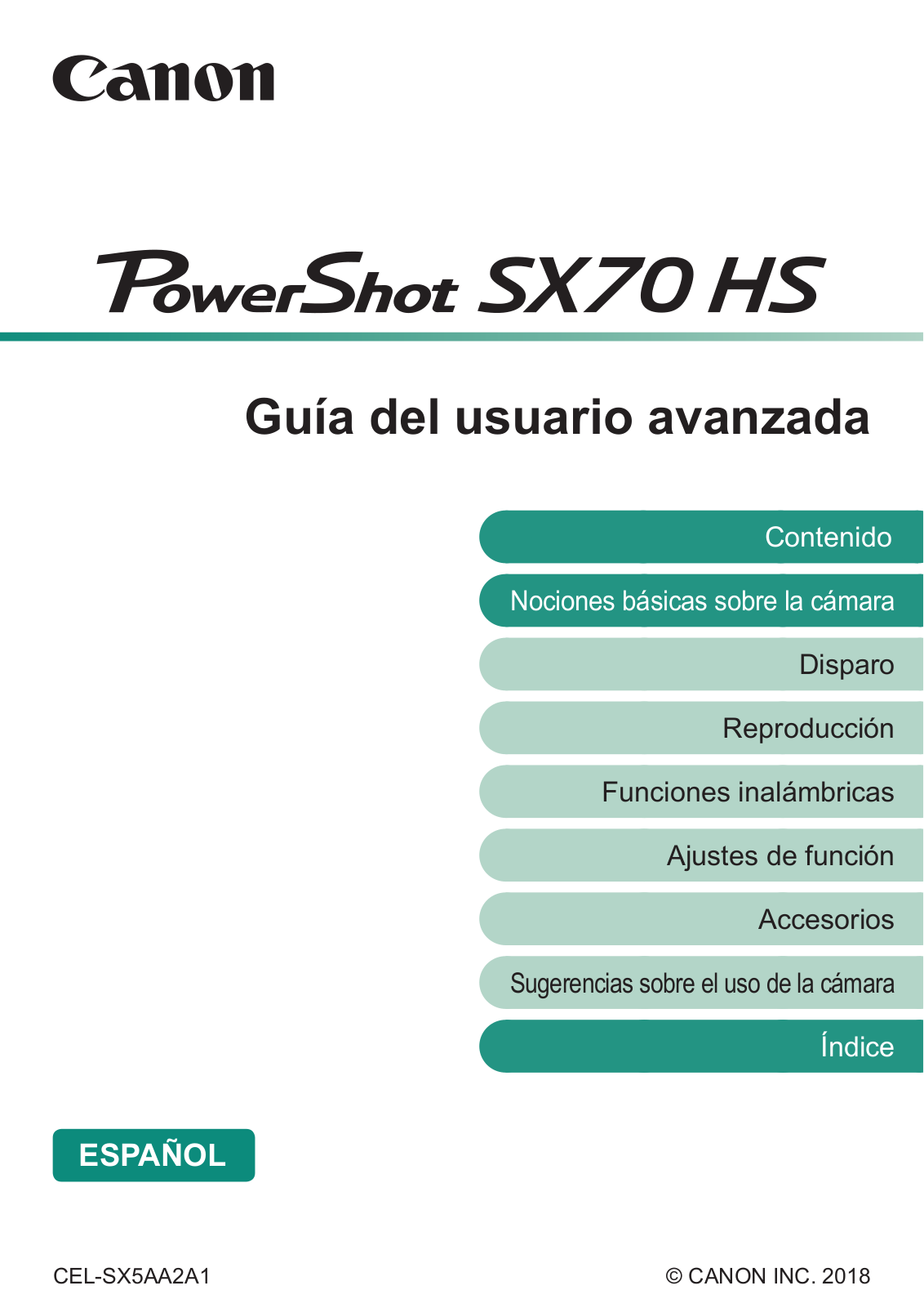 Canon SX70 HS User Manual