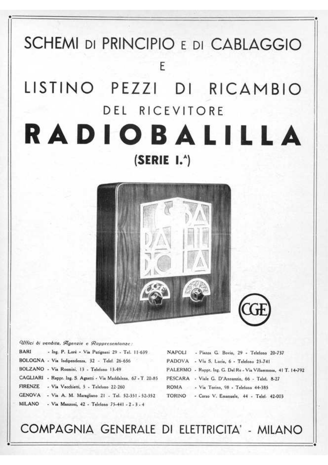 CGE balilla 1st schematic