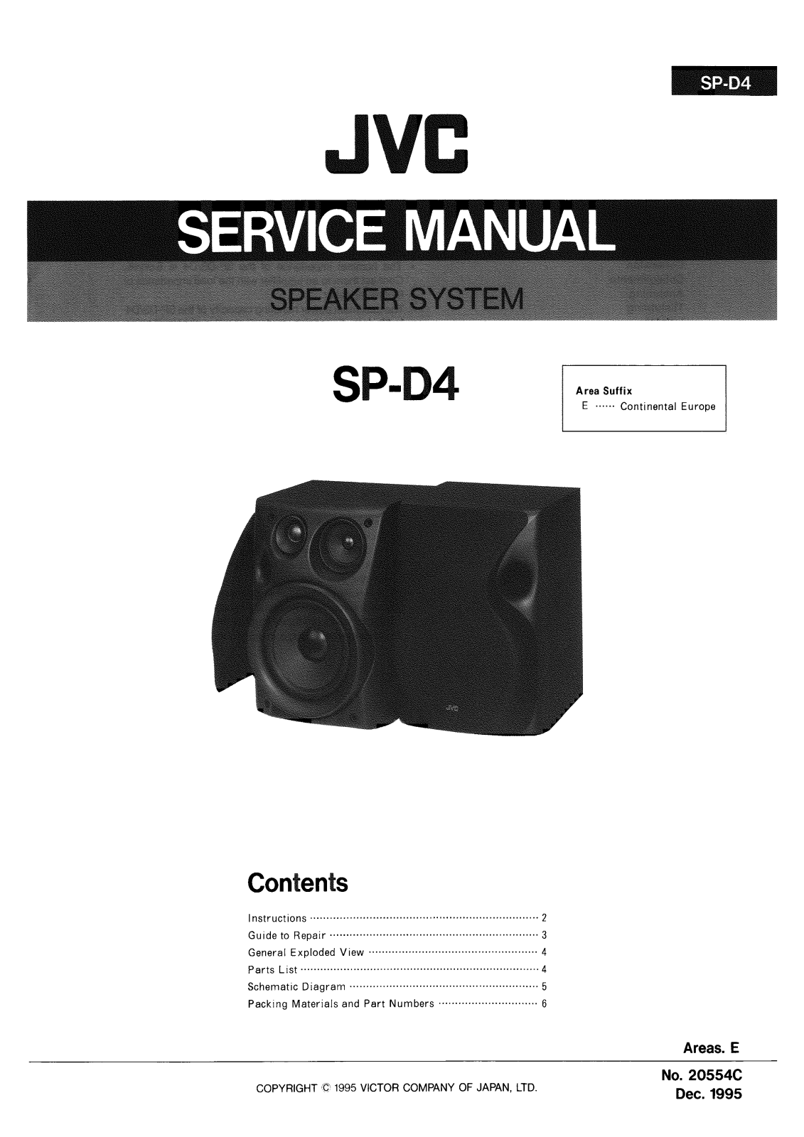 JVC SP-D4 Service Manual