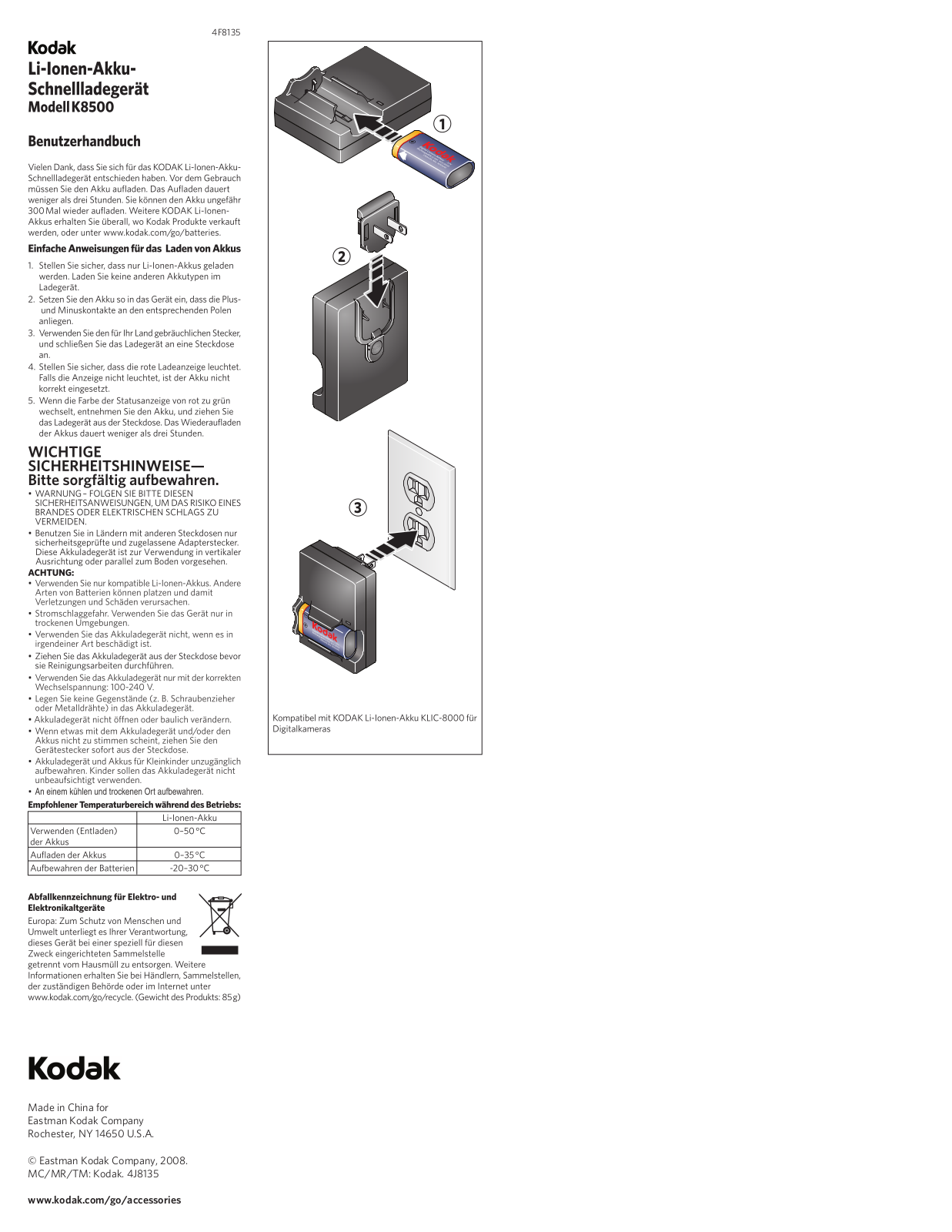 Kodak K8500 User Manual