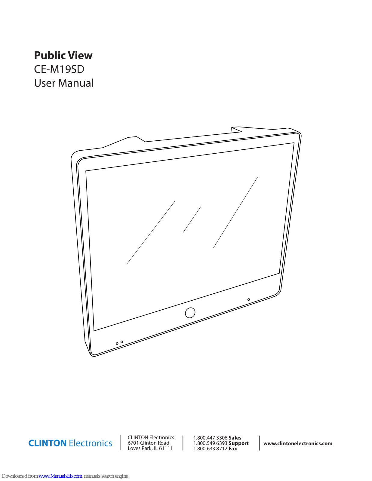 Clinton Electronics Public View CE-M19SD User Manual