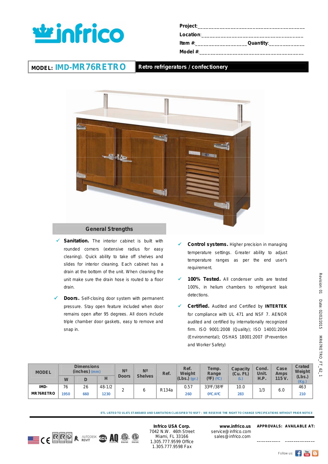 Infrico IMD-MR76RETRO User Manual