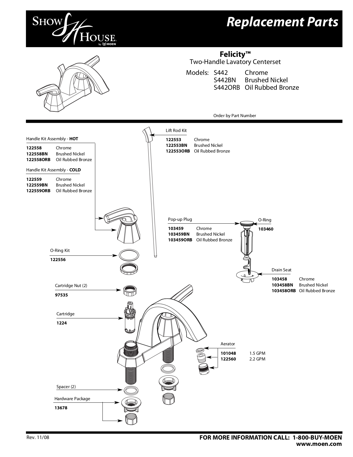 Moen S442BN, S442ORB User Manual - ManualMachine.com