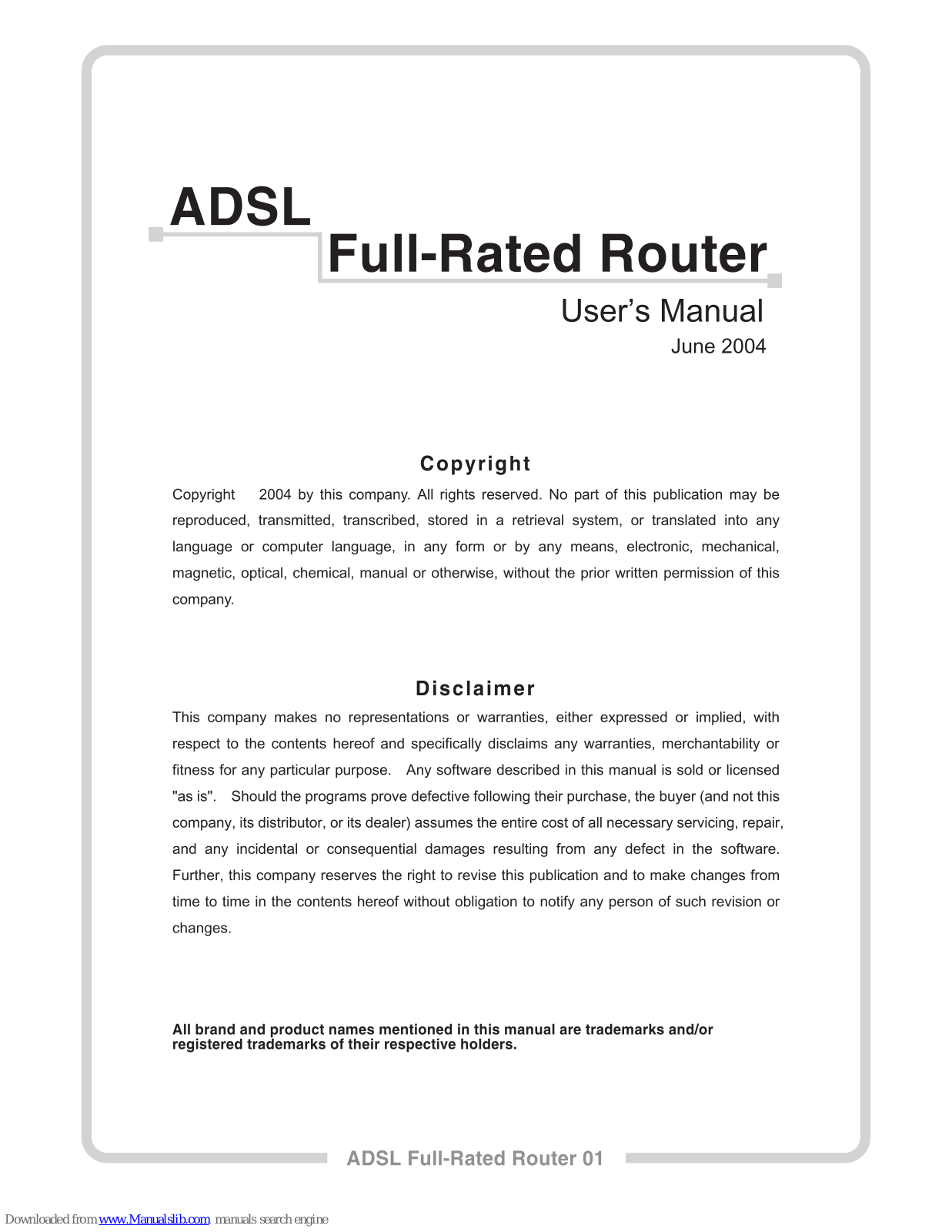 Encore ENDSL-AR User Manual