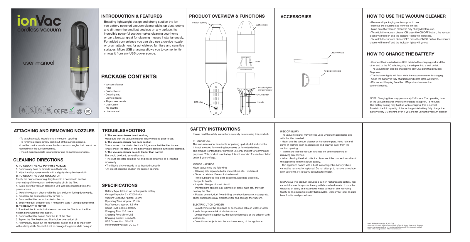 Tzumi IonVac User Manual