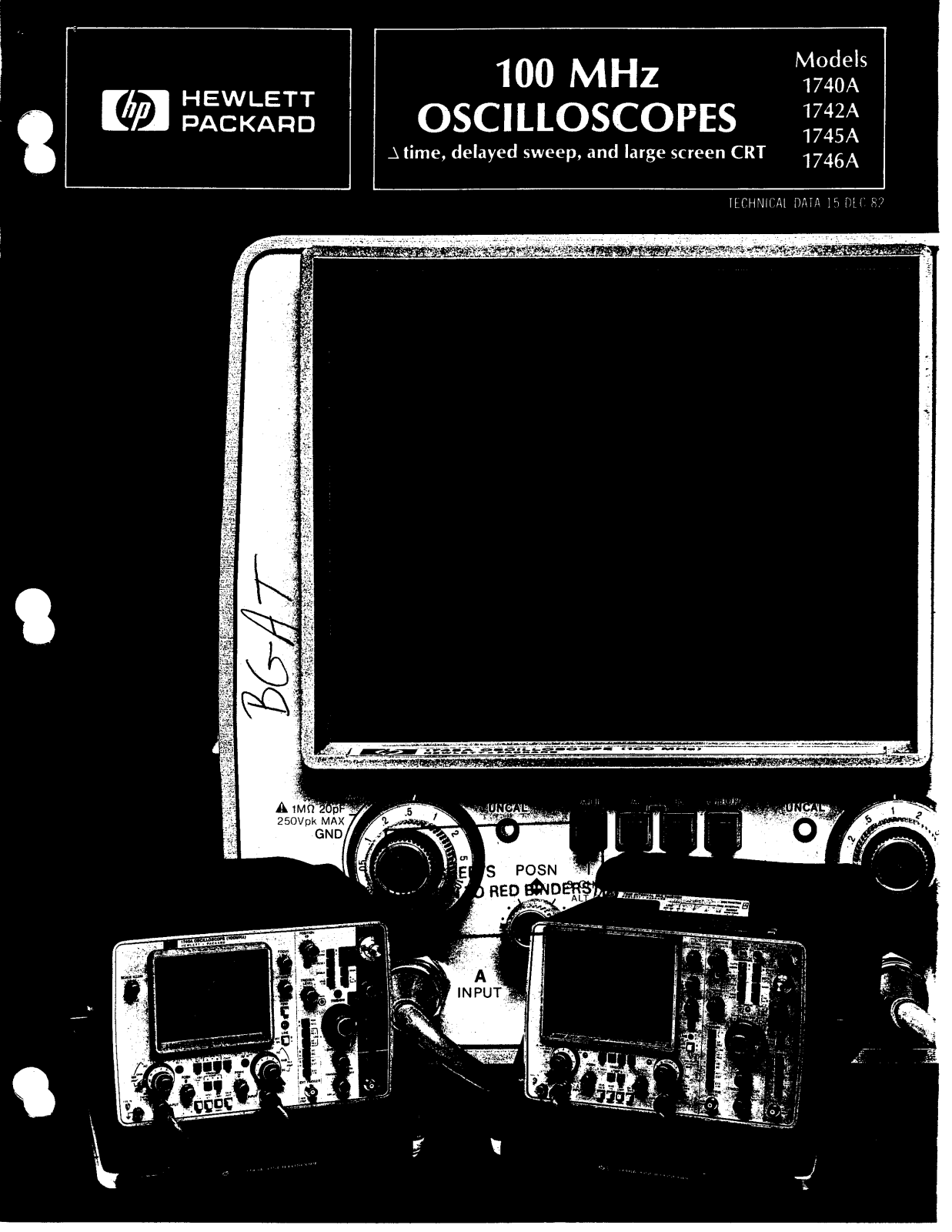 HP 1746A, 1745A, 1740A, 1742A User Manual