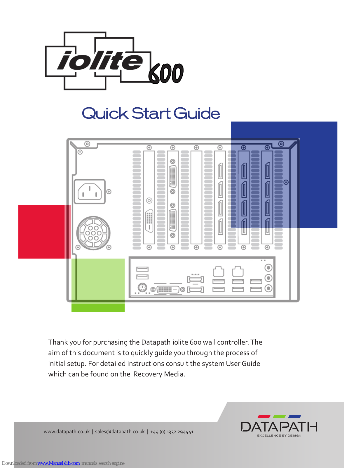 Datapath iolite 600 Quick Start Manual