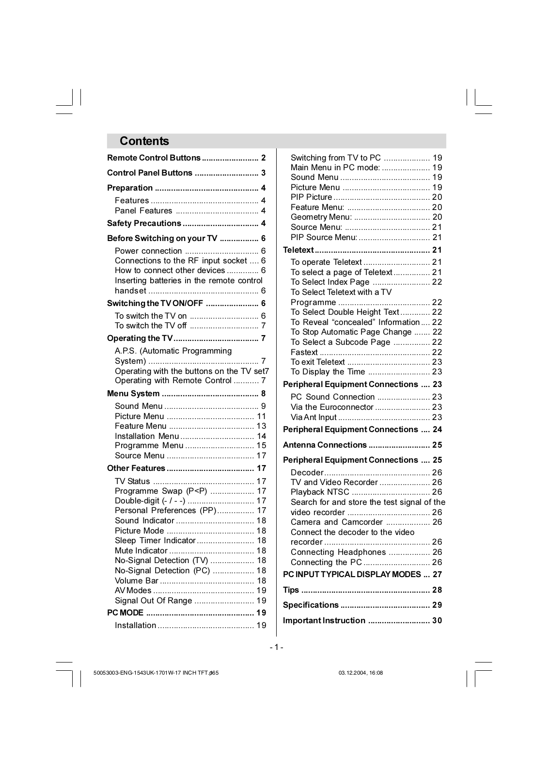 Crown CTT1701W User Guide