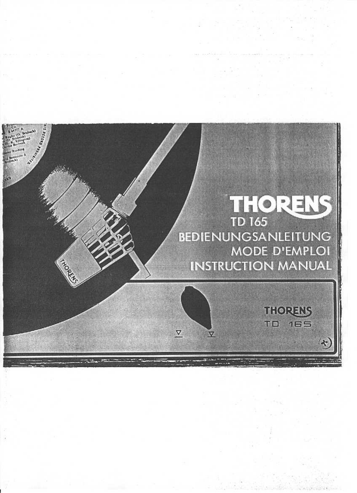 Thorens TD-165 Owners manual