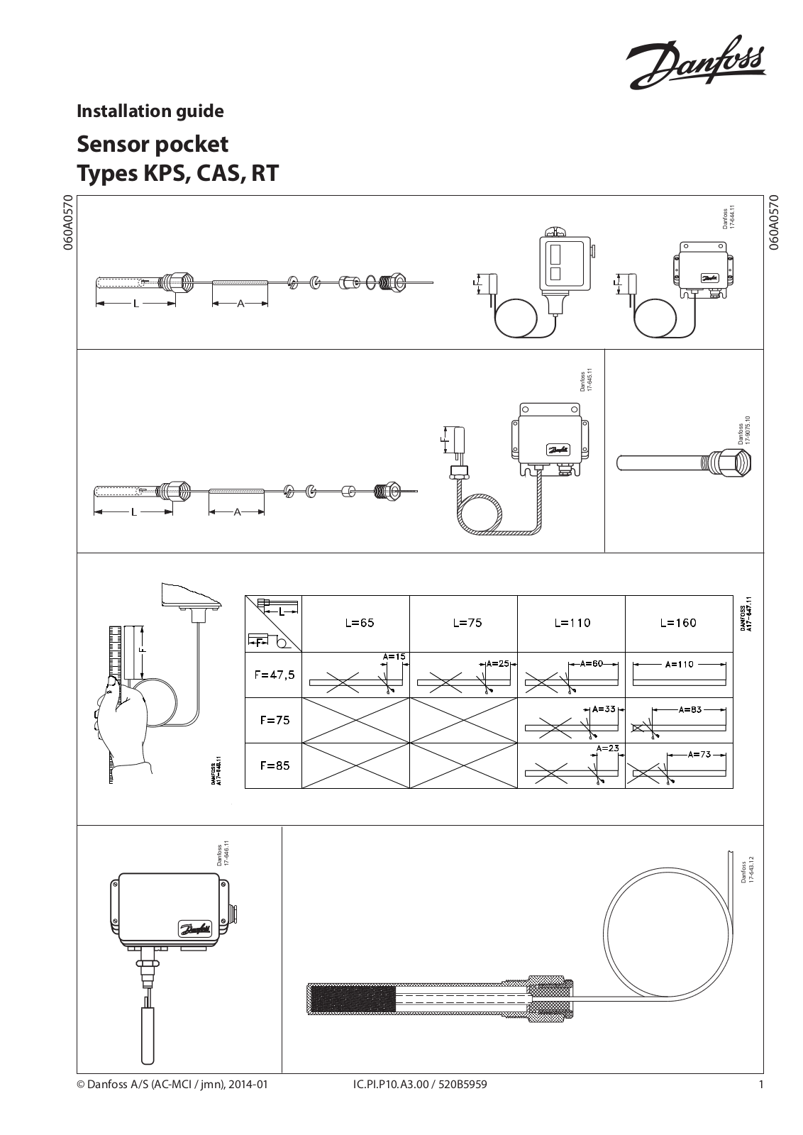 Danfoss Electronics KPS, CAS, RT Installation Guide