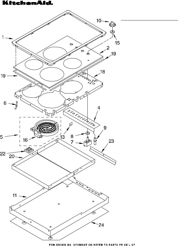 KitchenAid KECC500BWH0 Parts List