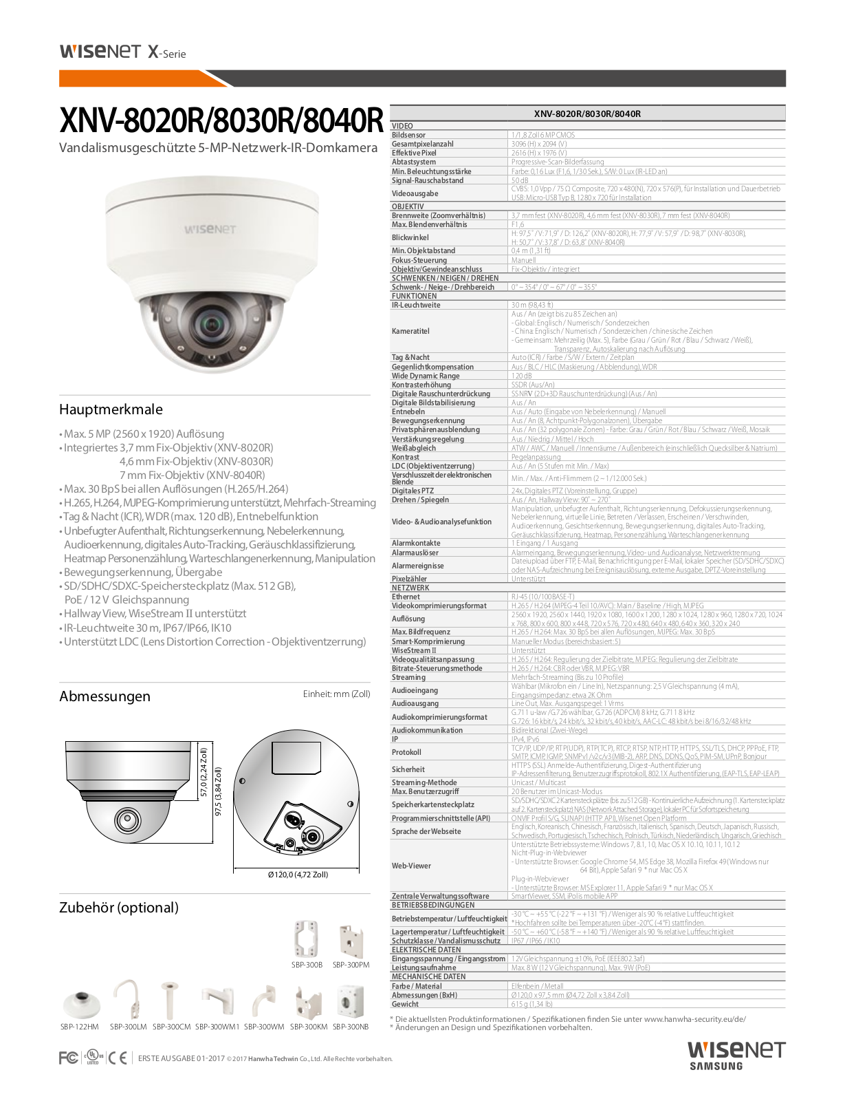 Hanwha Techwin XNV-8020R User Manual